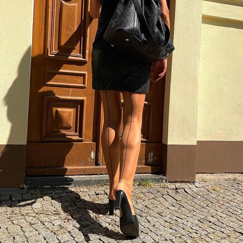 

Kuwa 1Pair 30D Women S Backseam Sheer Tights Soft Nylon Pantyhose Slim Fit Ultra-Thin Anti Hook Stockings Women S Pantyhose S 40-50kg