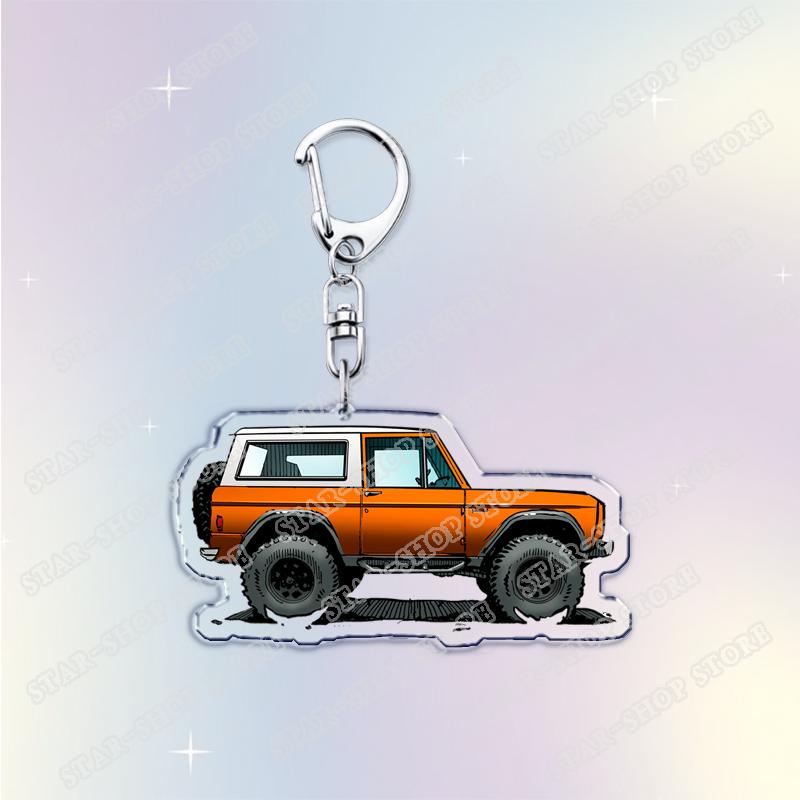 Vintage Classic Old Truck Keychains for Accessories Jewelry Retro Vector Car Keyrings Fans Friends Gifts