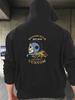 Men's Vintage Motorcycle Helmet Flame Skull Hoodie - Soft Cotton Blend Loose Fit Sweatshirt with Kangaroo Pocket & Pullover Y2K St