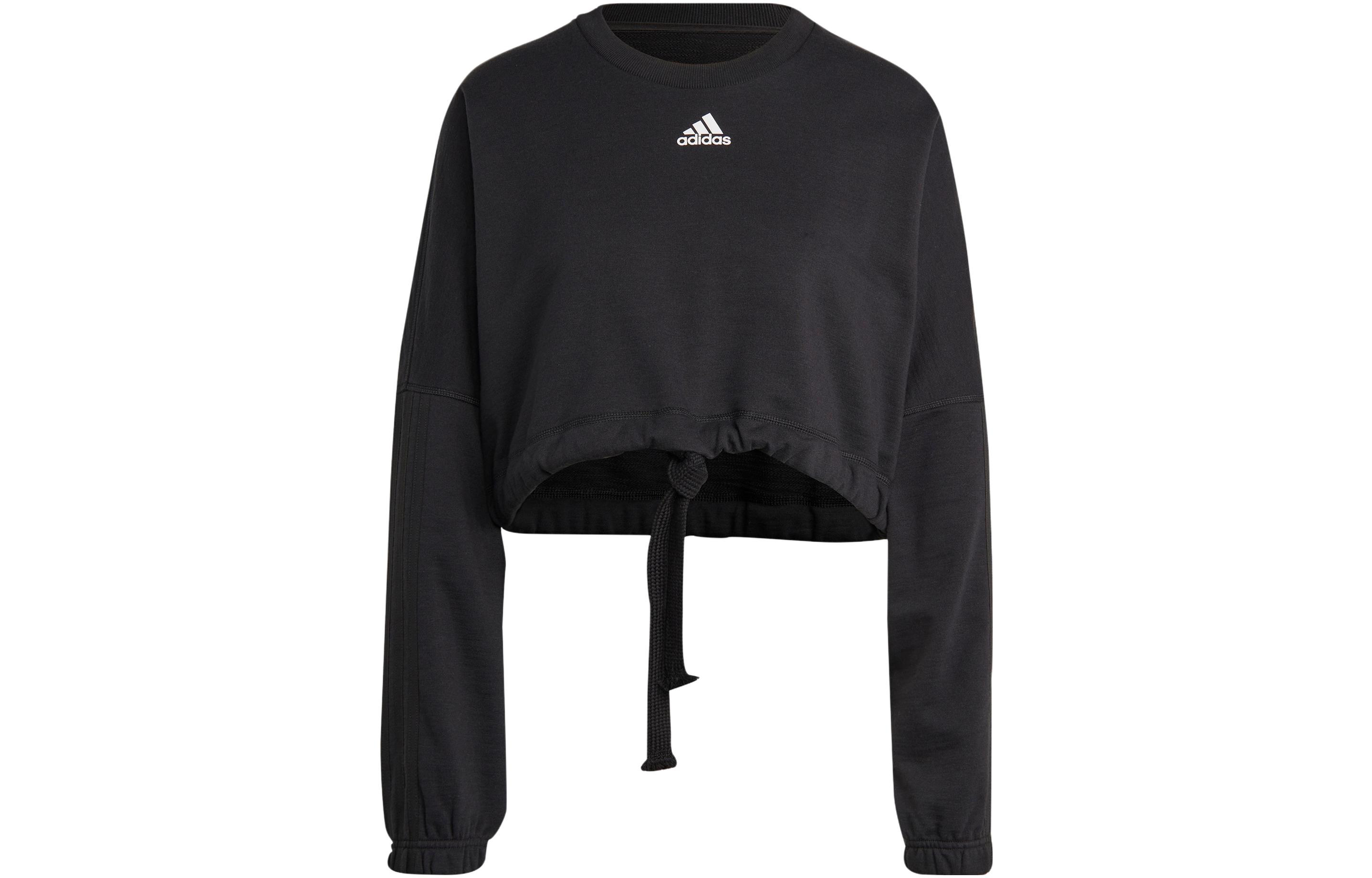 Adidas Sweatshirts Women s Black Crew Neck Moderate Regular IC6624 M