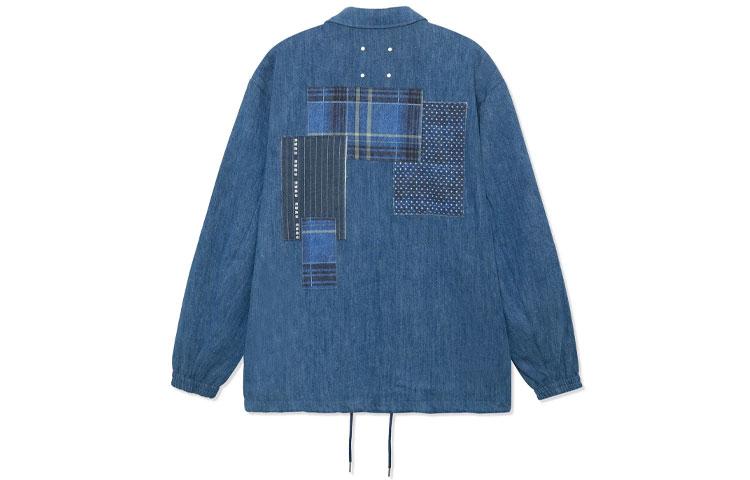 Li Ning Skateboard Denim Jackets Men s Blue Lapel Moderate Straight Fit AFDR741-1 L
