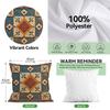Retro Moroccan Style Cushion Pillowcase Printed Polyester 45X45Cm Throw Pillowcover Decorative Sofa Cushion Pillowslip Decor