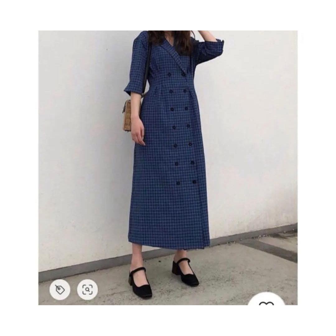 MOUSSY TAILOR COLLAR CHECK Shirt Dress