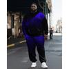 Mens 3D Digital Print Hooded Sweatshirt Jogger Pants Set Sporty Casual Outfit Travel