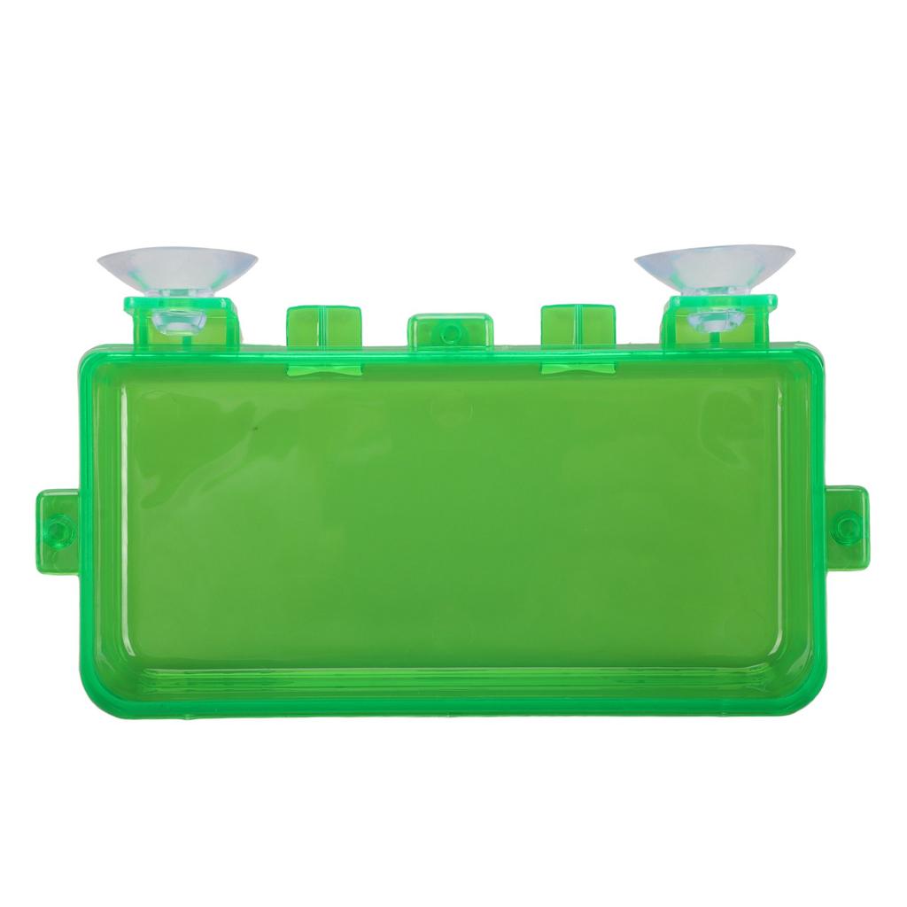 Suction Cup Reptile Feeder Escape Proof Reptile Feeding Food Water Bowl for Bearded Dragon Green