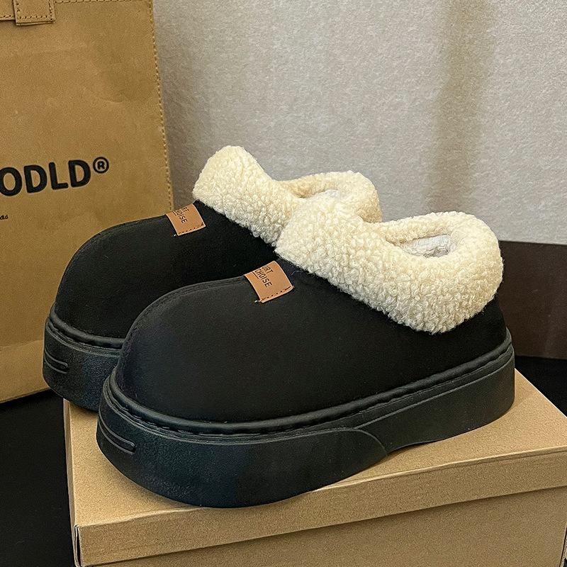 

Astro Boy big head shoe bag and cotton slippers women s winter warm home thick sole outer wear home all-inclusive cotton shoes winter 40-41 (suitable for 39-40 feet) чёрный