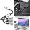 USB Type C To USB A OTG Splitter Cable for Simultaneous Charging Data Transfer 480Mbps Nylon Braided Cord