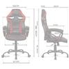 DRIFT Chaise Gaming DR50BR Chaise pour joueurs professionnels, Similicuir, Accoudoirs rembourrés, Piston classe 4, Mécanisme