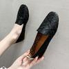 Women Flats Slip On Loafers Foldable Flats for Women Square Toe Single Shoes Hollow Out Fashion Party Casual Shoes for Ladies