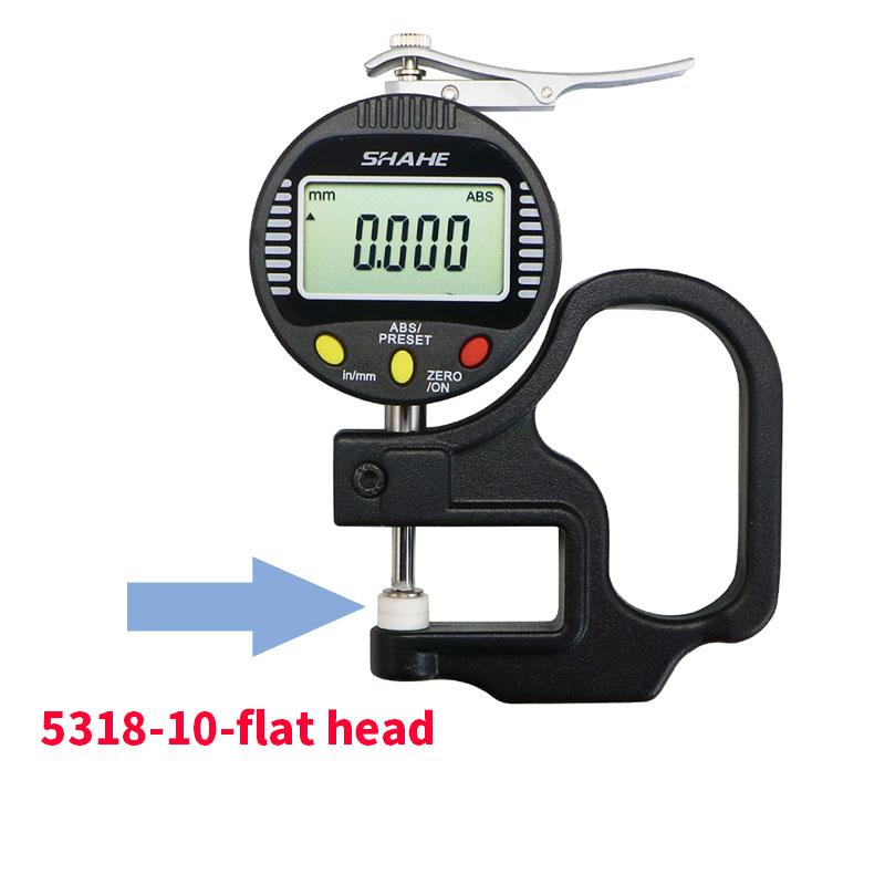 SHAHE Digital Thickness Gauge 12.7mm 0.001mm Suitable for Paper/Film/Leather/Wire Thickness Gauge 0-10mm Flat head
