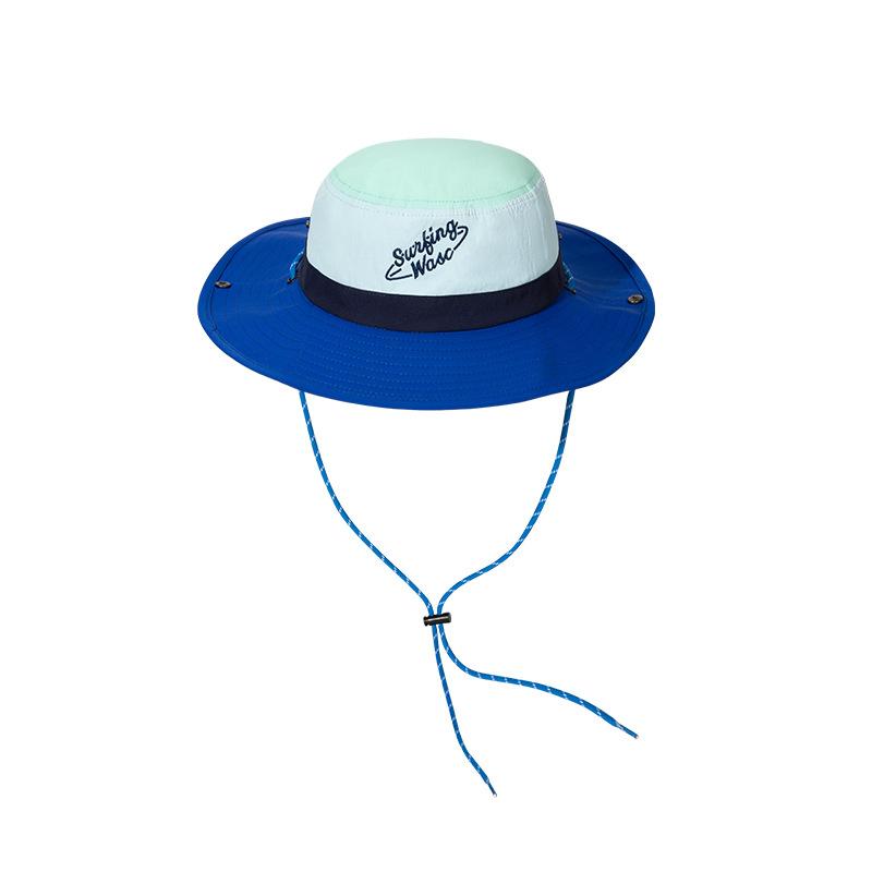 Waterproof color matching surf hat large brim sunshade sunscreen bucket hat quick drying outdoor street basin hat