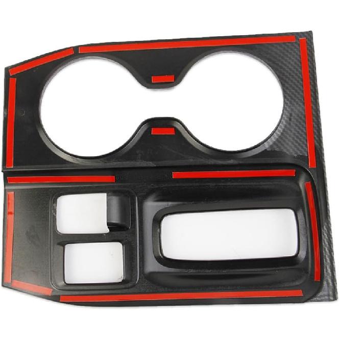 Crosselec Carbon Fiber Center Console Gear Shift Panel Cup Holder Cover Trim Accessories for 2023-2024 Honda Pilot