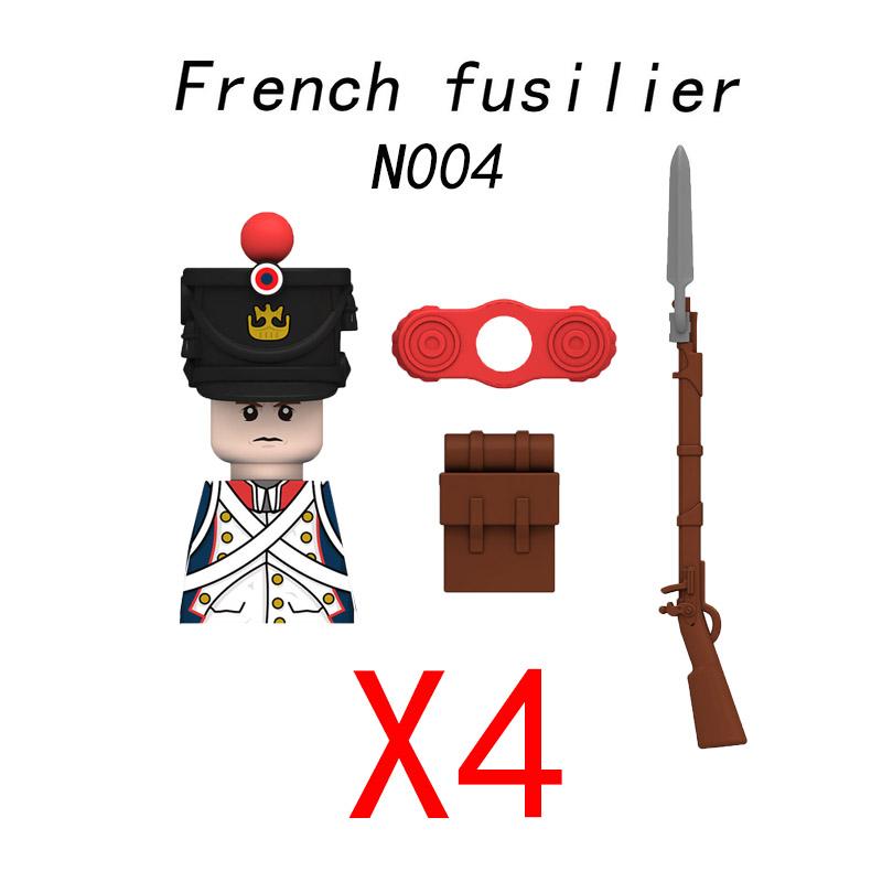 

Военные средневековые строительные блоки Наполеоновские войны Замок Рыцарь Солдат Фигурки Оружие Пушки Британско-французская армия Пехота MOC