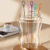 Straw Cleaner Brush Extra Long Silicone for Stanley Cups Reusable Straws Deep Cleaning Reusable Straw Cleaner Bottle Brush E6T7
