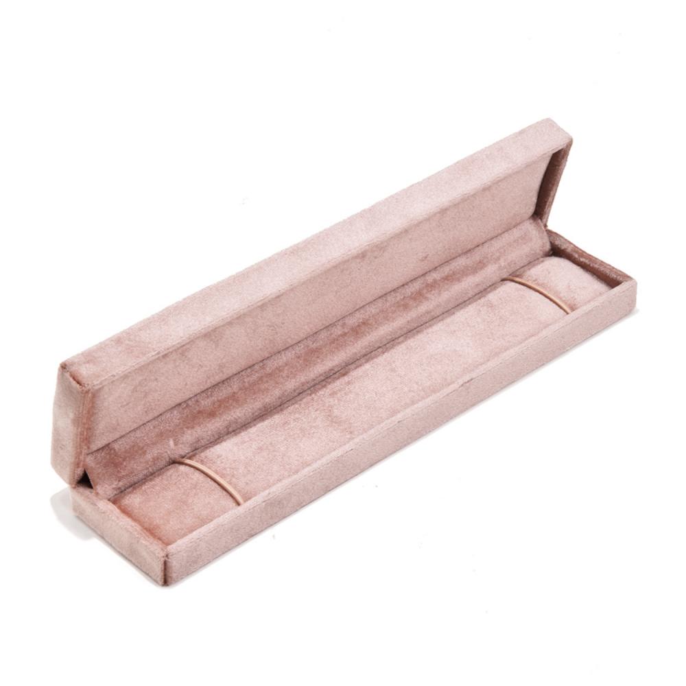 High End Rectangle Luxury Velvet Necklace Box Custom Logo Anti-Tangle Chain Bracelet Jewelry Storage Display Gift Box