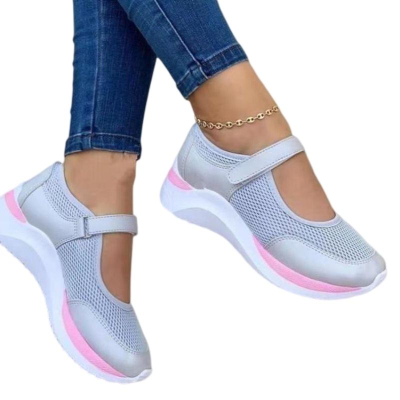 Trendy Hollow Out Women's Shoes With Magic Stickers And Thick Soles