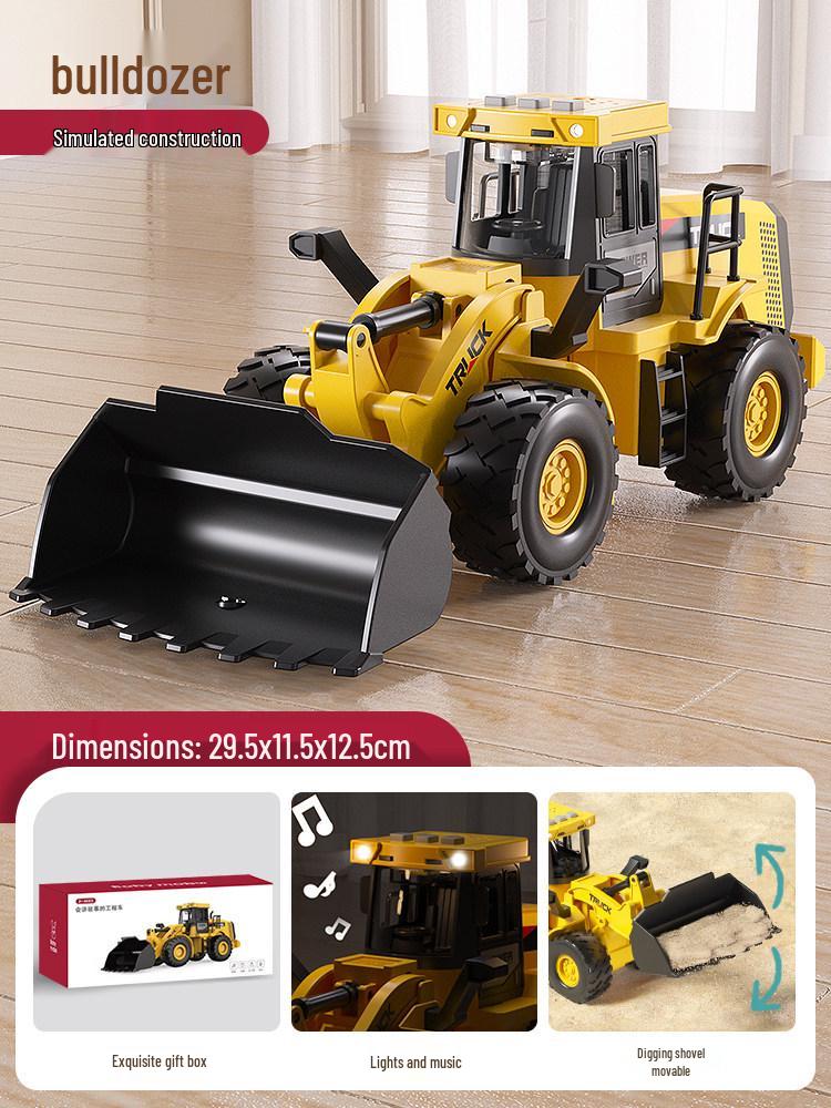 Extra Large Alloy Engineering Toy: Roller, Excavator, Bulldozer, Loader for Boys Aged 2-3 Years