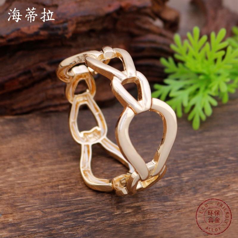 New Hollow Irregular Geometric Elastic Bracelet Men's and Women's Fashion Exaggerated Versatile Hollow Geometric Bracelet