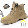 New Indestructible Safety Shoes Men Anti Smash Steel Toe Shoes Puncture-Proof Work Shoes Sneakers Male Footwear Shoes Work Boots