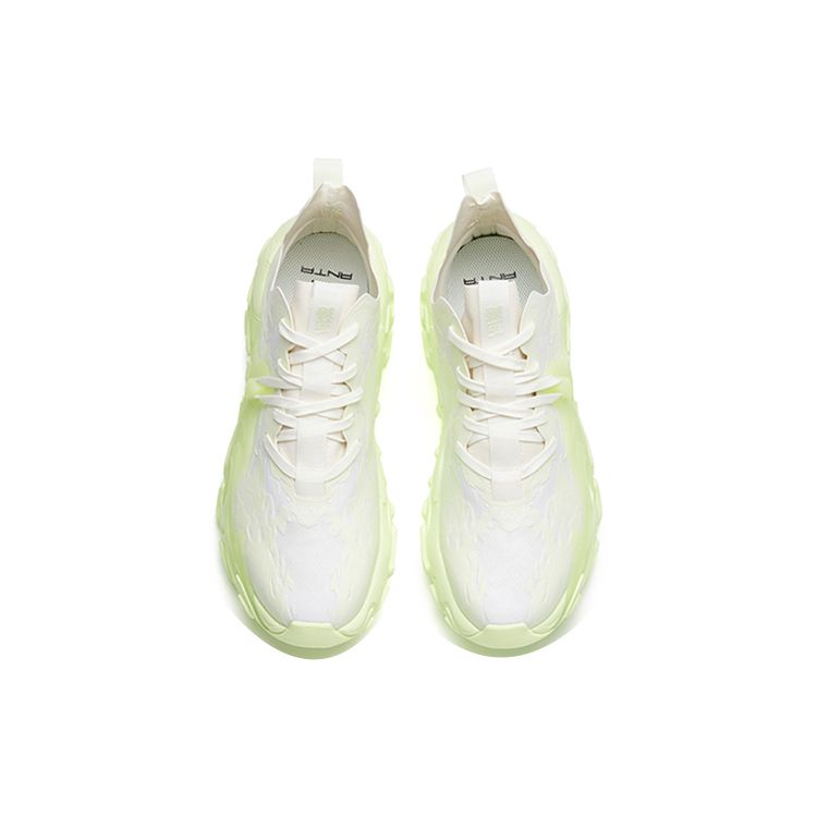 Anta Breakthrough Pro Fabric Shock Absorbing Non-Slip Wear-Resistant Height Increasing Low-Top Dad Shoes Men sneaker White Green 112228860-4