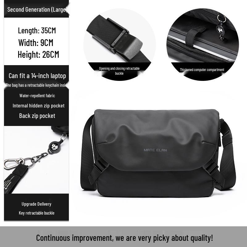Men s Versatile Casual Crossbody Messenger Bag - Japanese Style 35*9*26cm