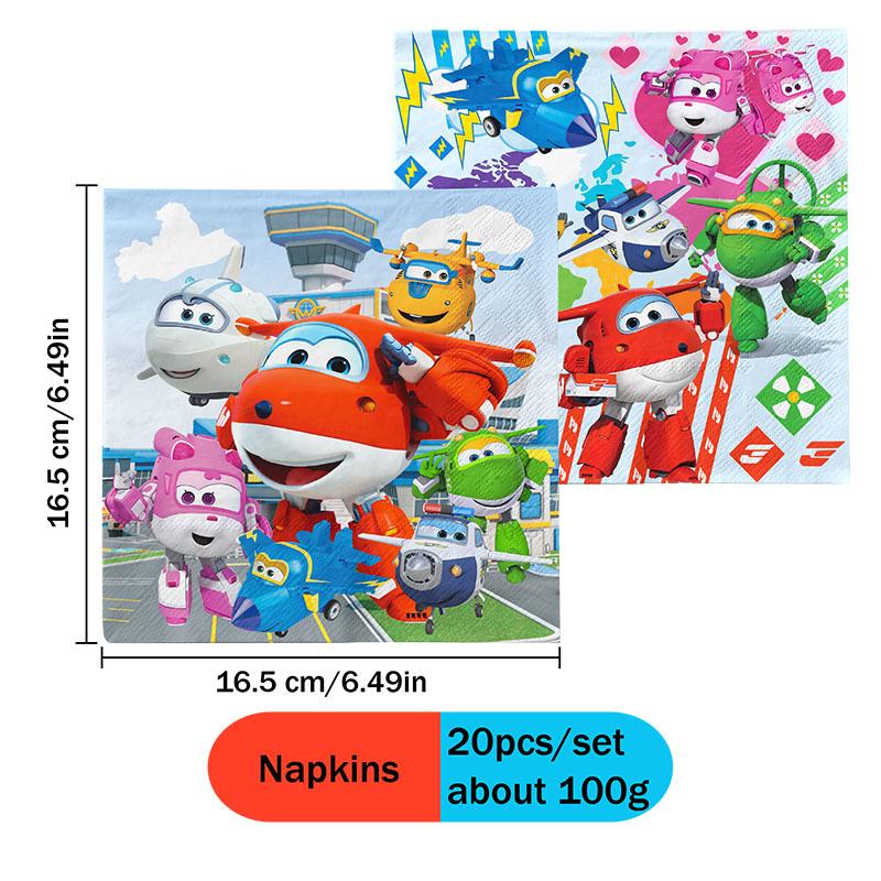 Cartoon Super Themed Wings Paper Cup Plate Straw Balloons Tableware for Birthday Party Arrangements Set Family Essential Gifts