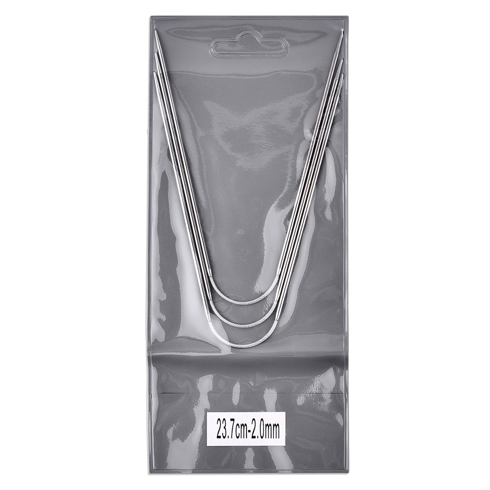 

Circular Knit Needles 3pcs Knitting Metal Cable Circular Knitting Needles Set Knitting For Babies Sleeves Socks Accessories