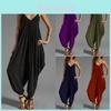 2021 Summer Trendy Black V Neck Fashionable Sexy Backless Jumpsuit For Women