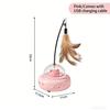 UFO Electric Cat Teaser Toy - Smart Interactive Stick with Bell  Feather, Replaceable Training Pet Supplies for Indoor Cats