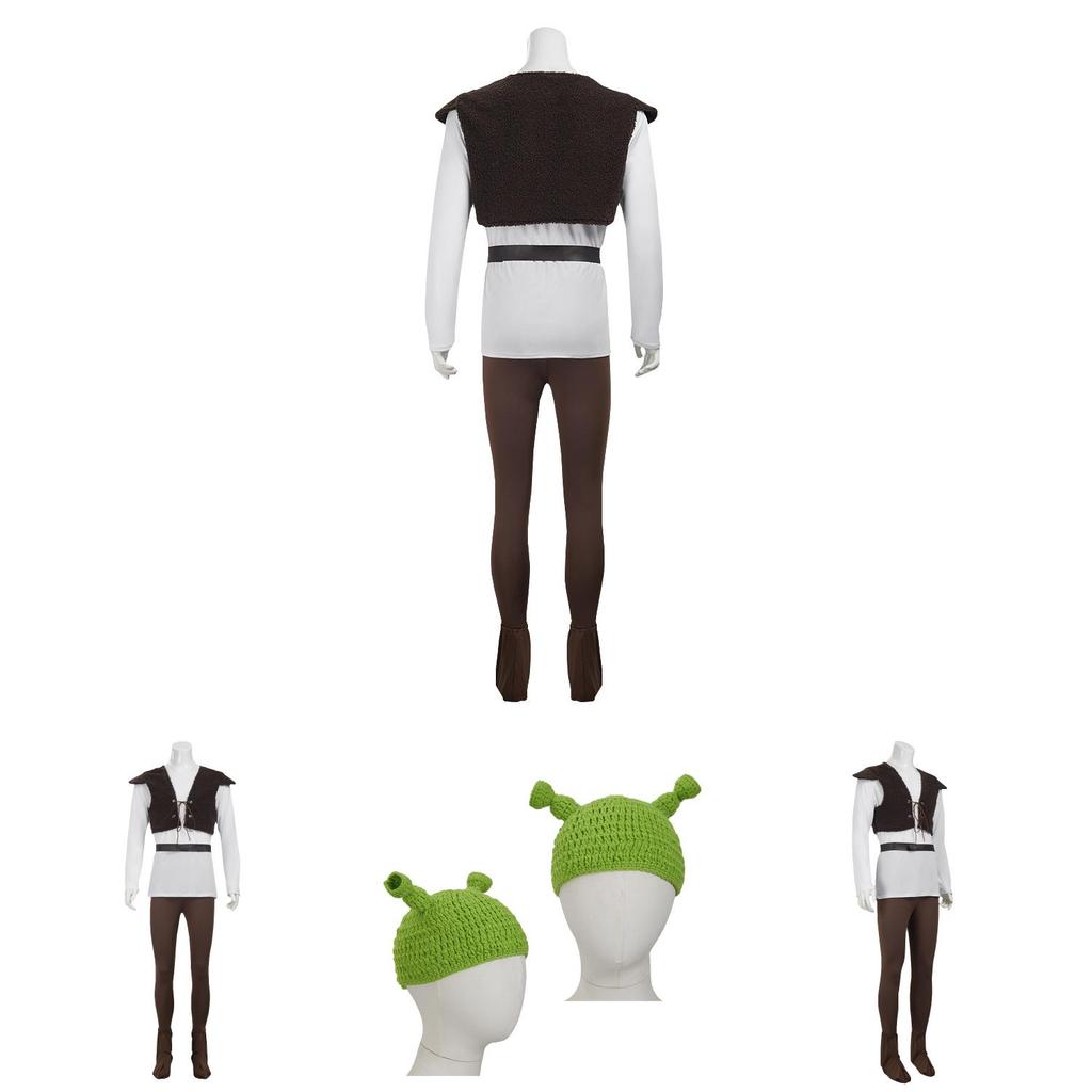 Shrek Themed Cosplay Suit With Retro Style Polyester For Halloween Role Play