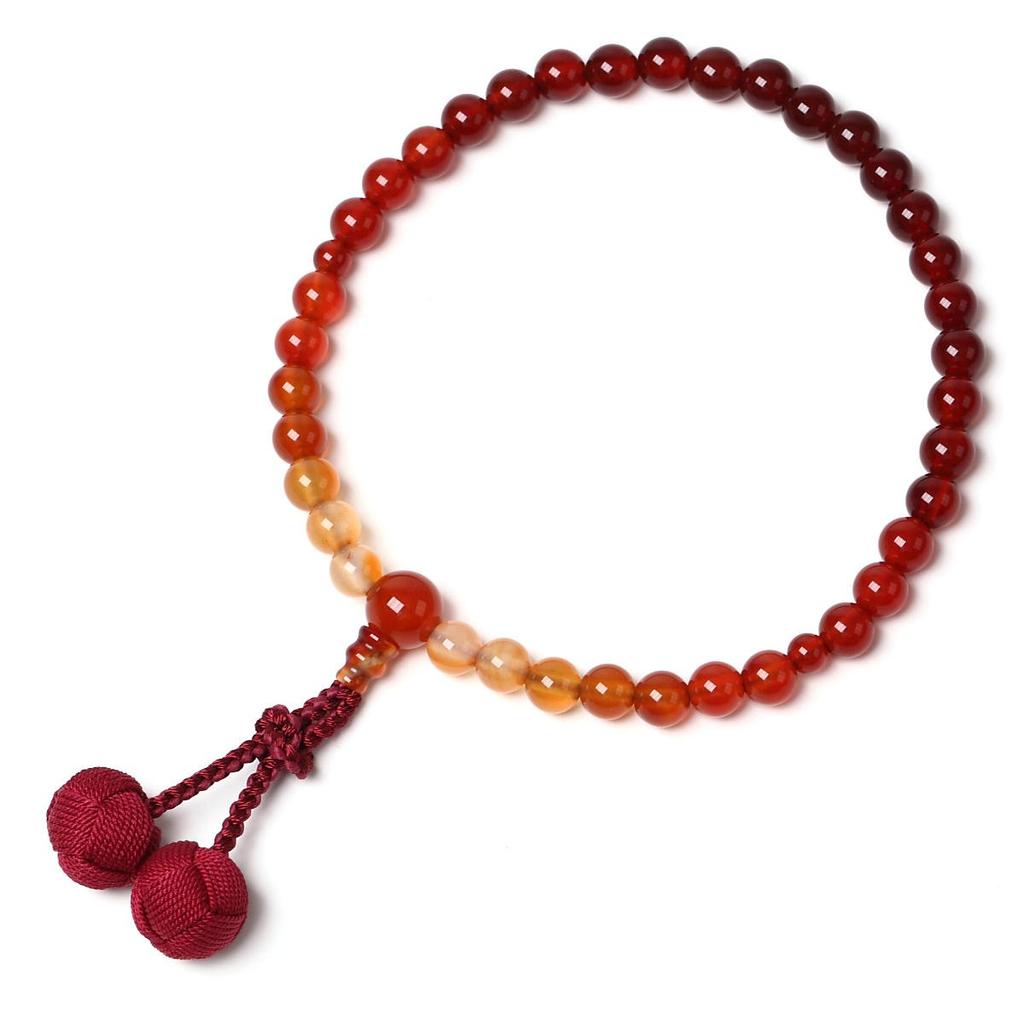 Prayer Beads In Natural Stone Agate Gradation Sturdy Bonten Bouquet That Crumple Can Be Used by All Sects Comes with a Prayer Bead Bag Handmade Prayer