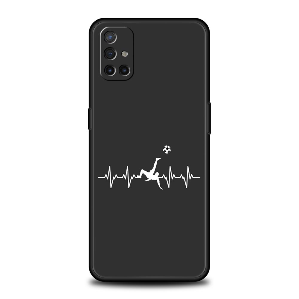 Soccer Heartbeat Phone Case For OnePlus 15 13 12 11 10 9 8 15T 13T 10T 7T Pro 13R 12R 9RT 8T Nord 4 N10 2T CE 2 3 5G Cover