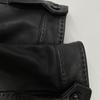 MEN'SBIGI Black Sheepskin Stand Color Single Rider's Jacket Jacket 4 blackUsed