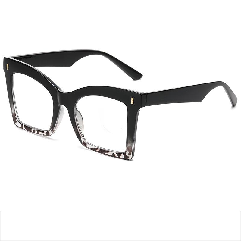 

Женские фотохромные очки с большой оправой, роскошные ретро-очки для компьютера, цветные блокирующие очки-бабочки, защищающие от синего света flat light