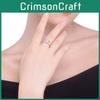 Women Fashion Glamour Crown Gold Plated Crystal Bridal Engagement Ring Ornament