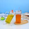 Ins Style Square Glass Cup with Handle - Perfect for Coffee, Tea, or Milk Beverages