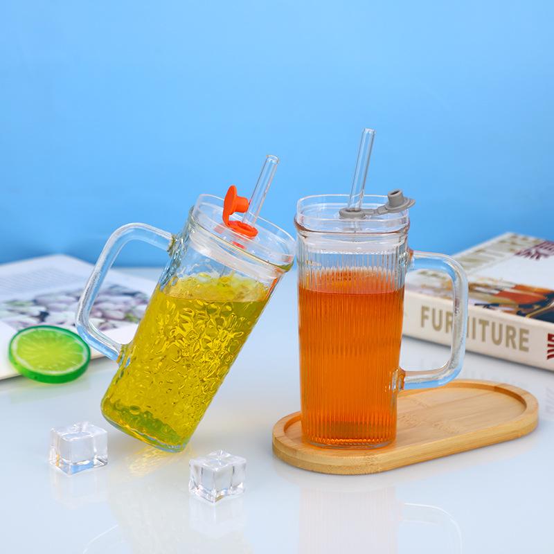 Ins Style Square Glass Cup with Handle - Perfect for Coffee, Tea, or Milk Beverages