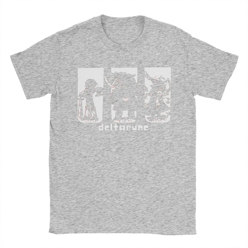 Funny Deltarune Trio  T-Shirt Men Crew Neck 100% Cotton T Shirts  Short Sleeve Tees Plus Size Clothes