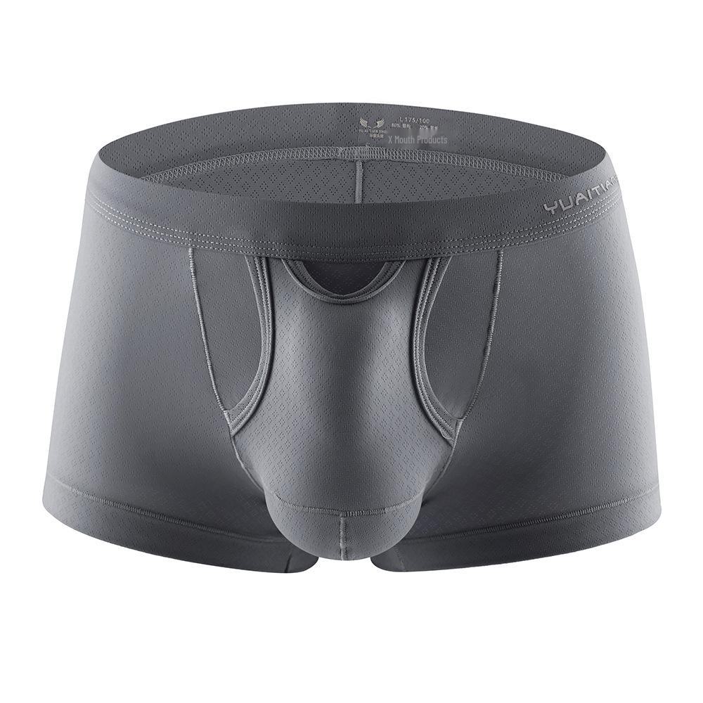 Men's Nylon Mesh Breathable Mid-Waist Boxer Briefs, Japanese Style