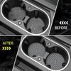Car Cup Coasters [4 Pack] Silicone Car Coasters/Cup Mats for Cup - Universal Car Cup Holder Insert Coasters, Non-Slip Recessed Car Interior Accessorie