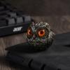 Wise Watcher Owl Mini Statue Lucky Owl Owl Ornament Model Toy Owl Figurine Beads  Gift