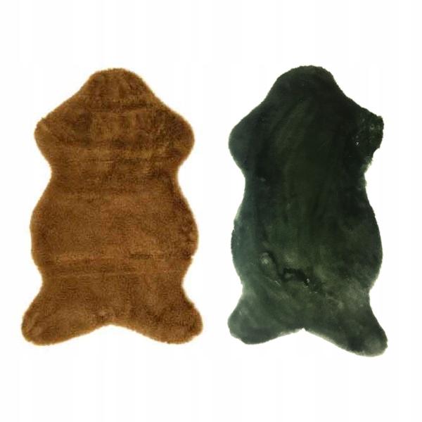 Rabbit fur shaggy rug mix of patterns 50 x 90 cm
