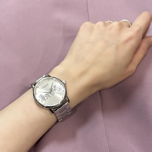 Coach Women's Grand Stainless Steel Bracelet Watch, Silver, 14503074