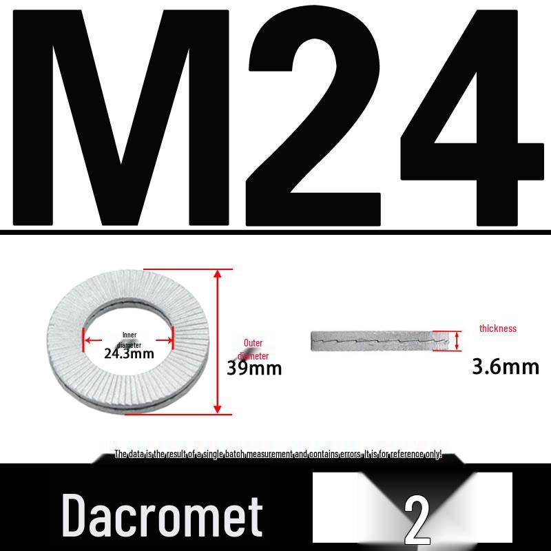 Double-Stacked Interlocking Toothed Anti-Slip Lock Washer 304 Stainless Steel DIN25201