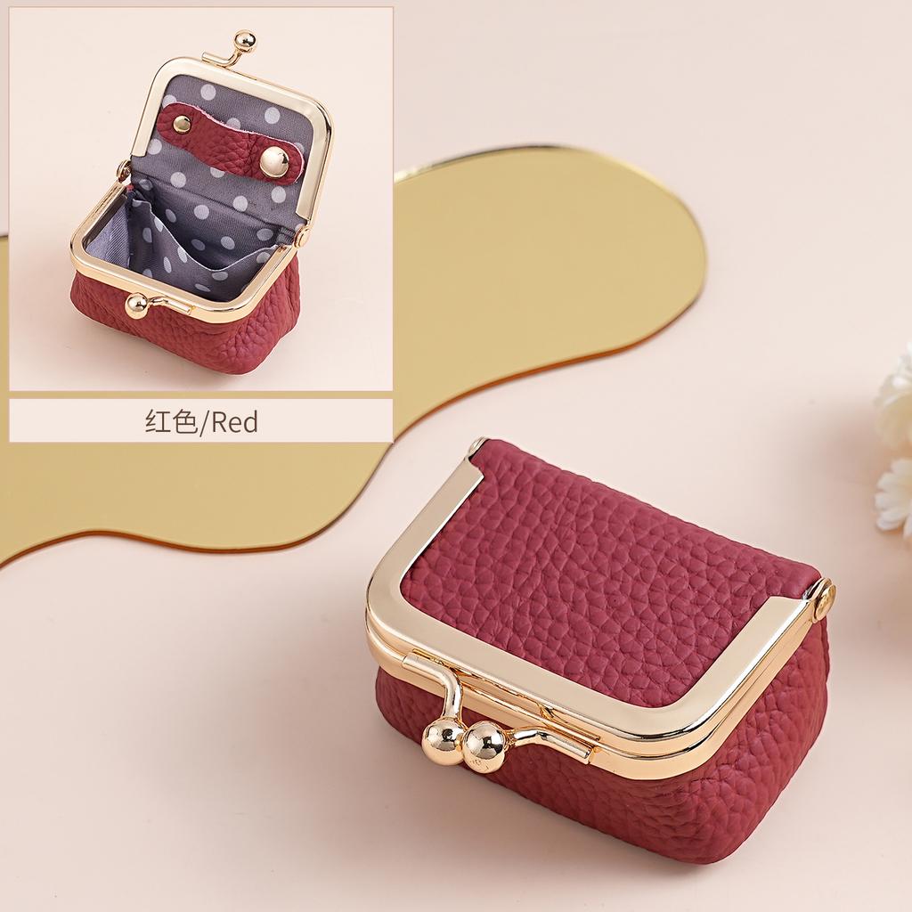 Läder Dams Diamantring Halsband Smyckespåse Mini Myntpåse Ring Örhängen Smyckeskrin Liten Hörlurs Myntpåse