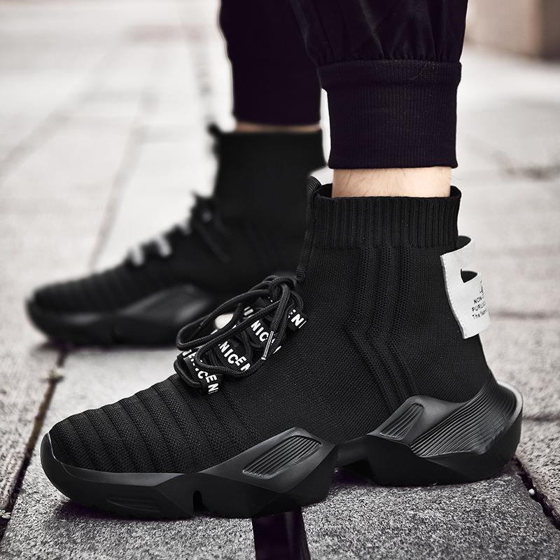 Stivali Uomo 2024 Tomaia in Maglia Traspirante Scarpe Sportive Calzini Sneakers Scarpe Uomo High Top Scarpe da Corsa