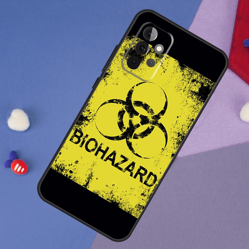 Biohazard Symbol Logo Case For Samsung Galaxy A52 A53 A33 A13 A34 A54 A14 A35 A55 A15 A56 A36 A26 A16 A06 A22 A32