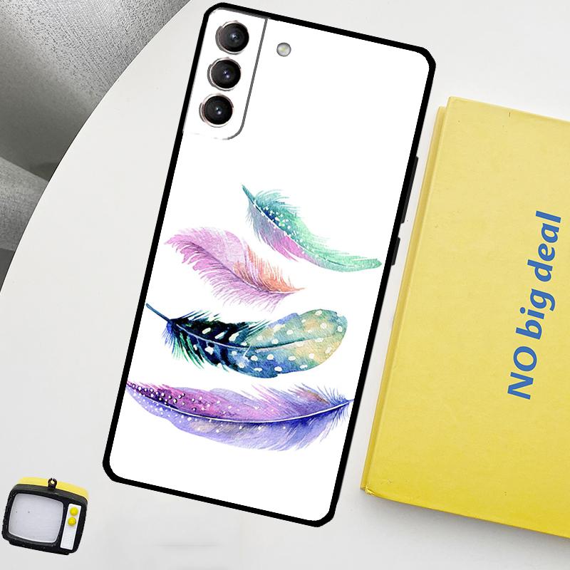 Feder Handyhülle Für Samsung Galaxy S25 S24 Ultra S20 S21 S22 S23 Plus S9 S10 S24 FE S25 FE Hülle