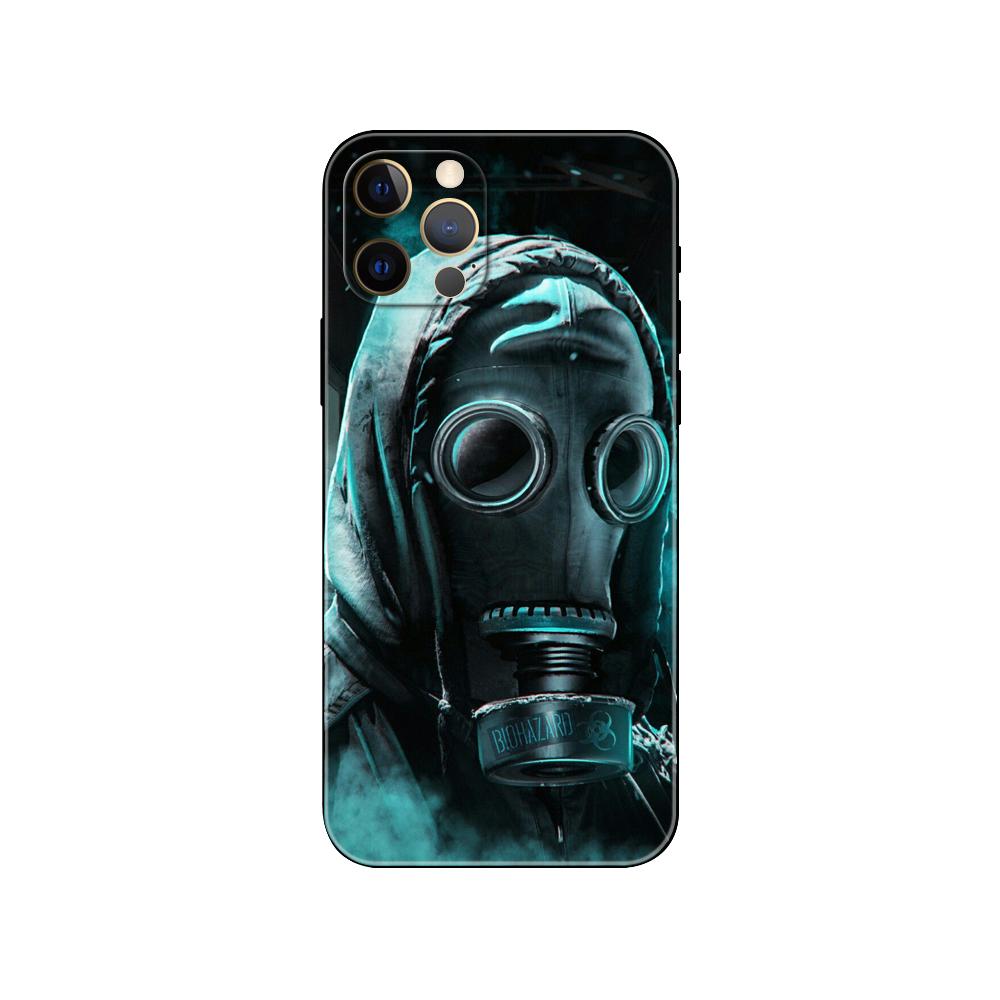 

Чехол для телефона с противогазовой маской Cool Man для iPhone 5 5S 2020se 6 6s 7 8 plus x 10 XR XS 11 12 13 mini pro MAX, черная задняя крышка из ТПУ iphone 13pro MAX