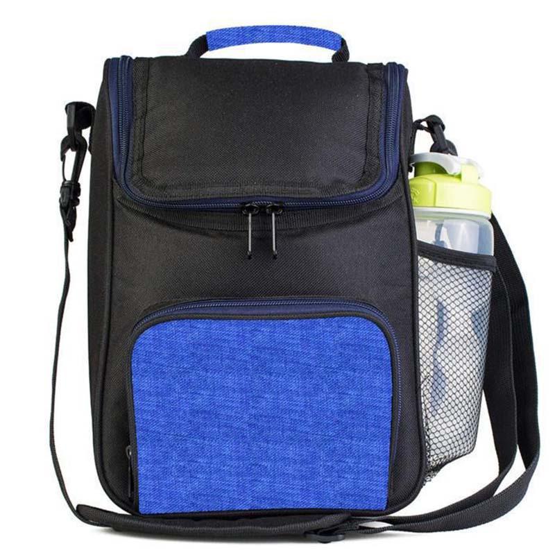 Oxford Cloth Insulated Large Capacity Student Crossbody Lunch Bag for Outdoor Picnic